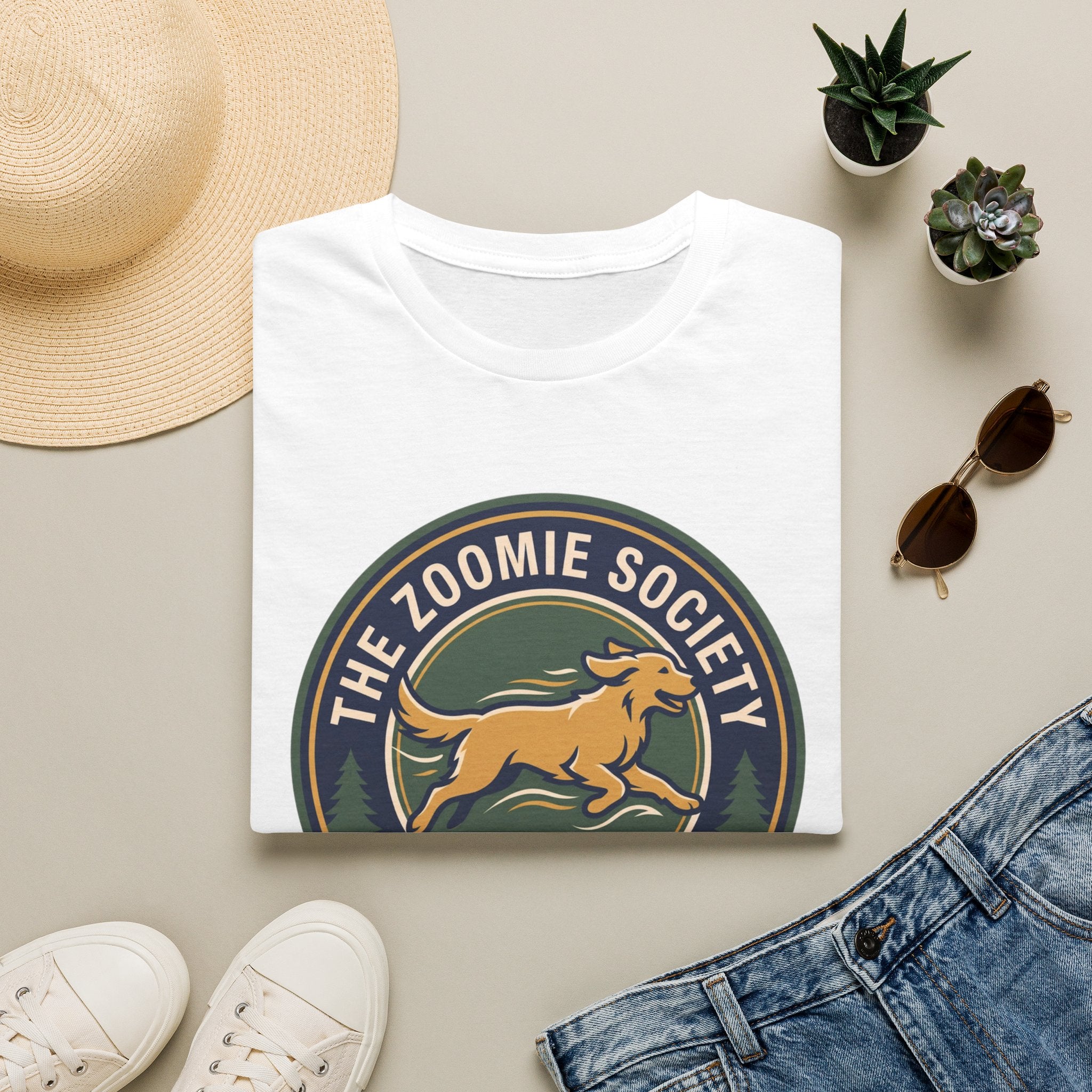 The Zoomie Society Dog T-Shirt — Retro Running Dog Graphic Tee