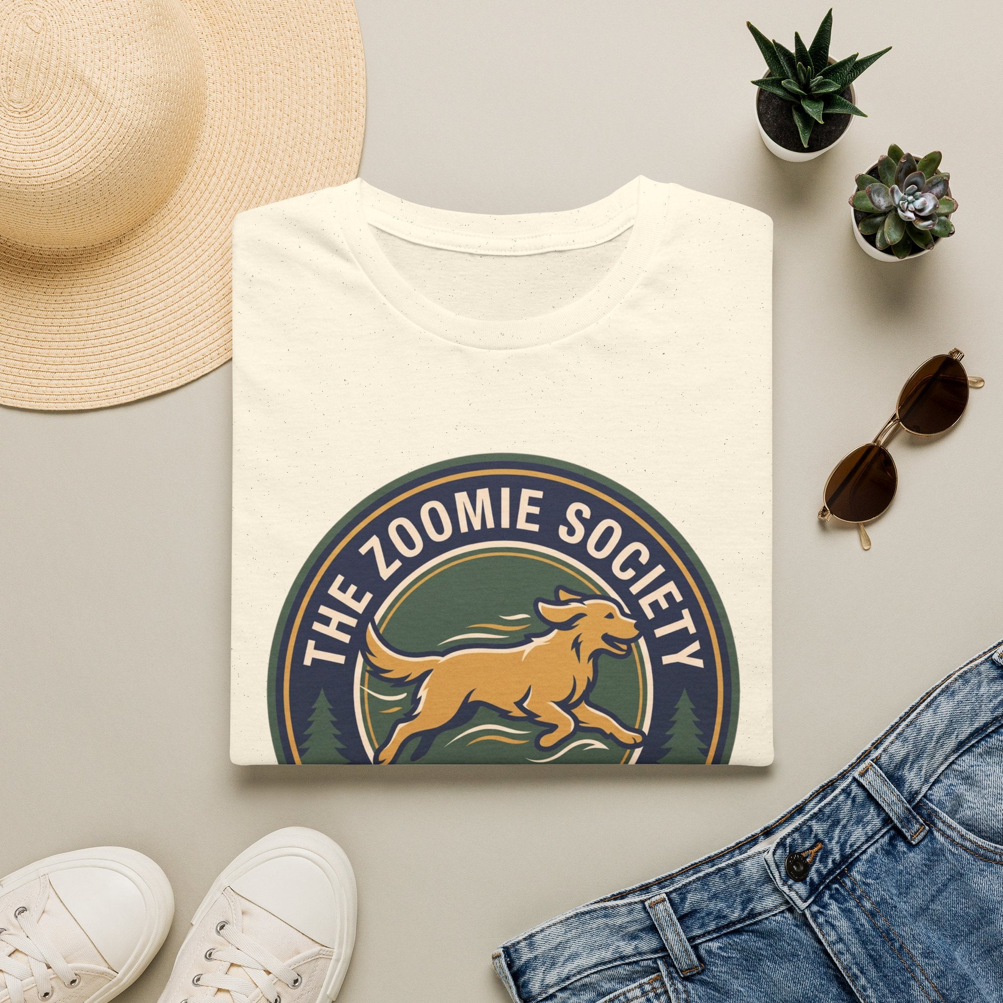 The Zoomie Society Dog T-Shirt — Retro Running Dog Graphic Tee