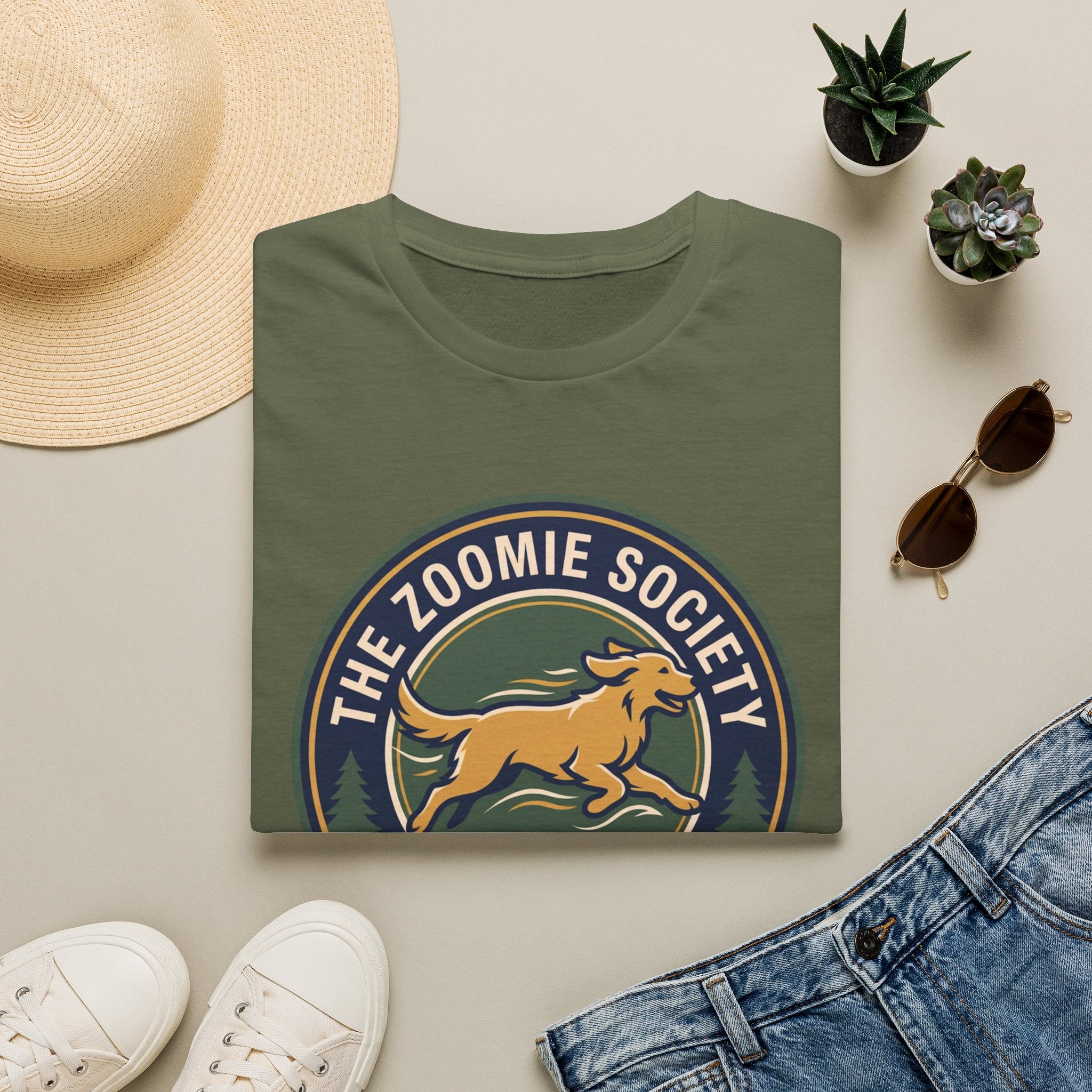 The Zoomie Society Dog T-Shirt — Retro Running Dog Graphic Tee