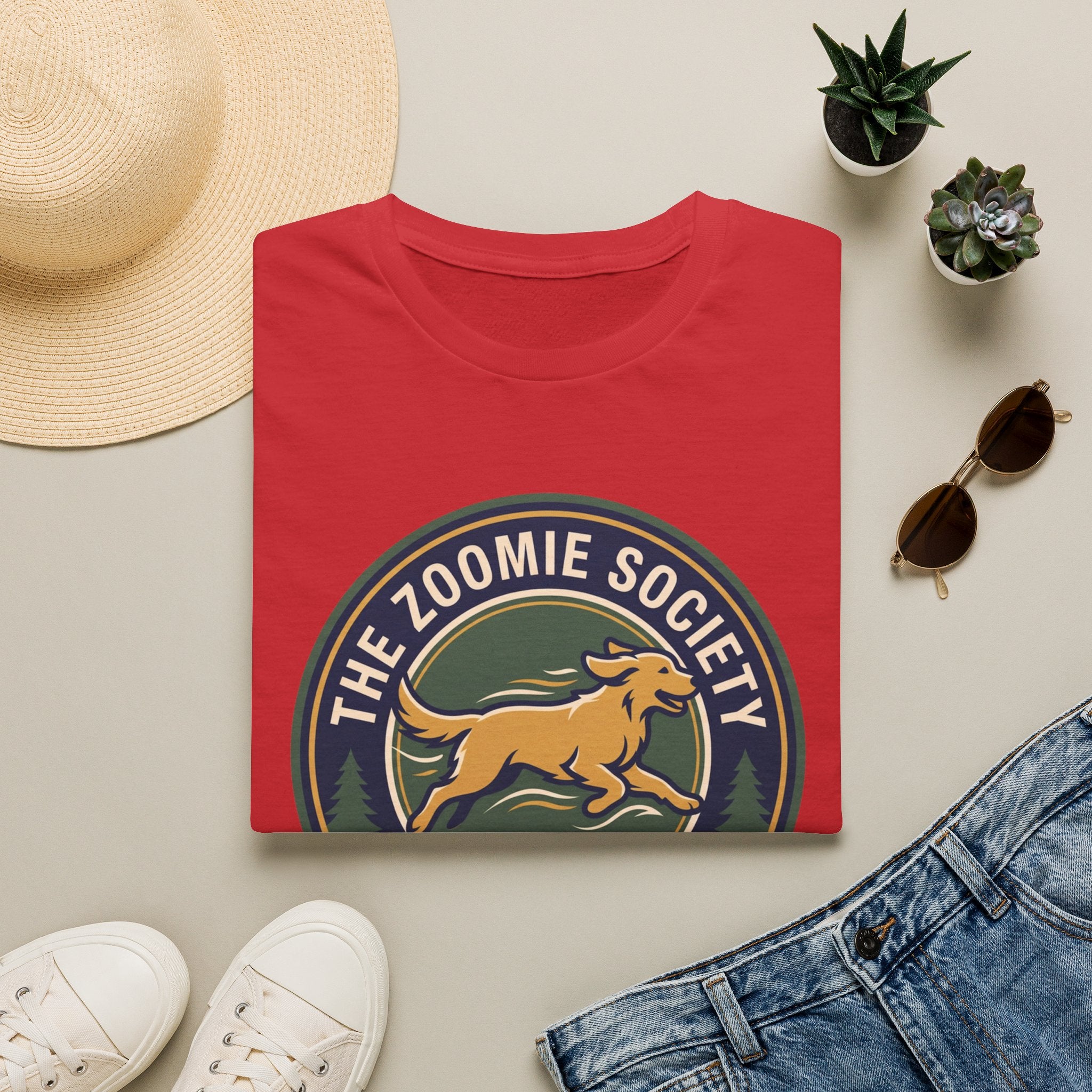 The Zoomie Society Dog T-Shirt — Retro Running Dog Graphic Tee