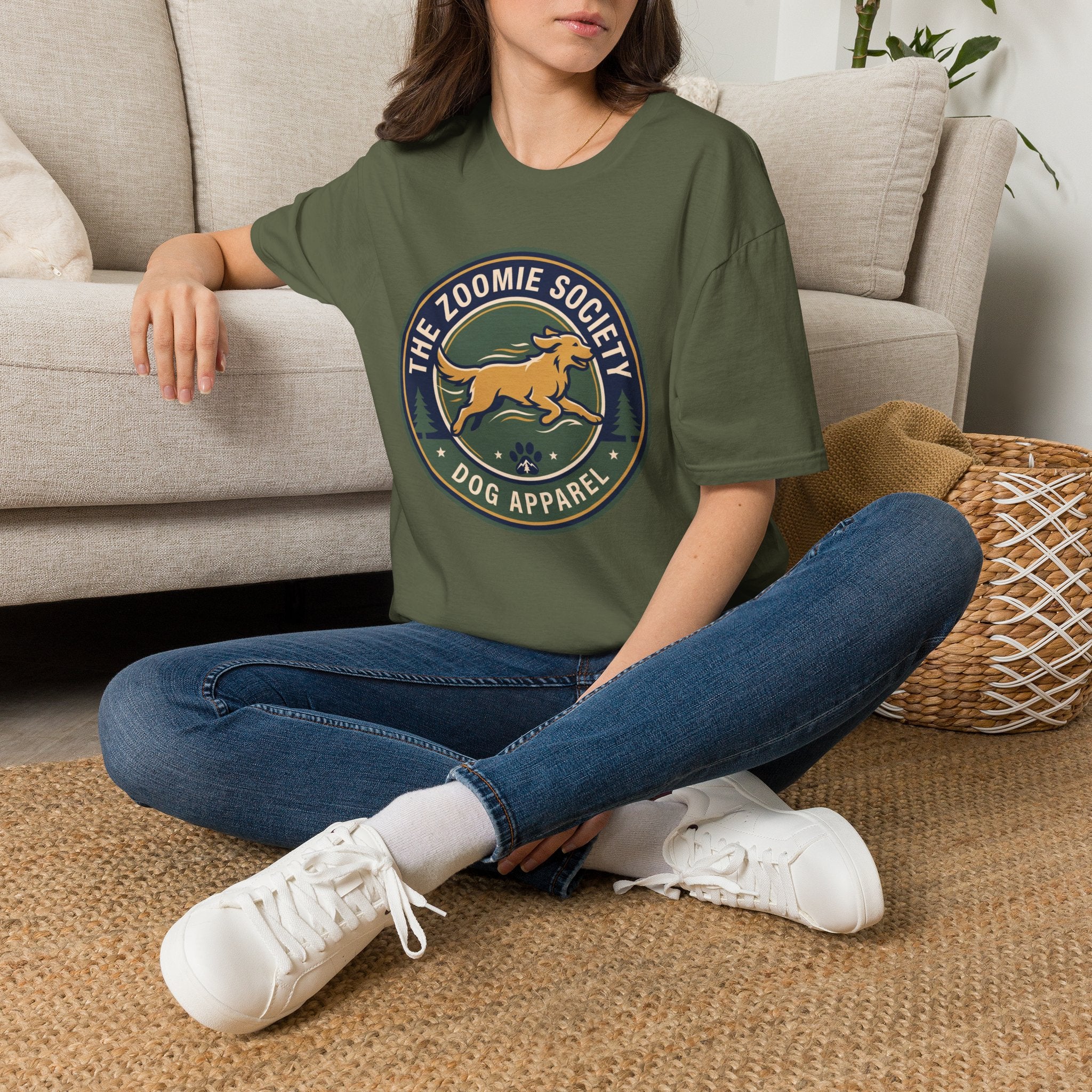 The Zoomie Society Dog T-Shirt — Retro Running Dog Graphic Tee